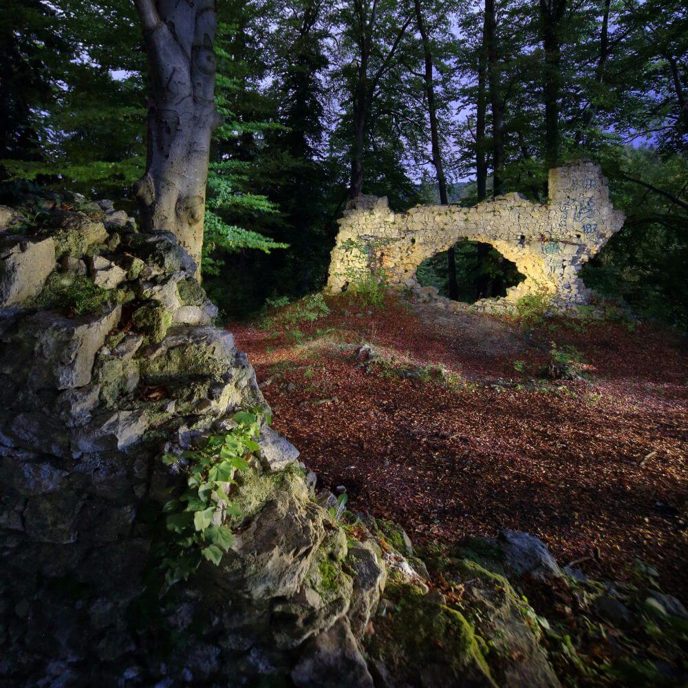 Die Ruinen vom Schloss Ekenstein
