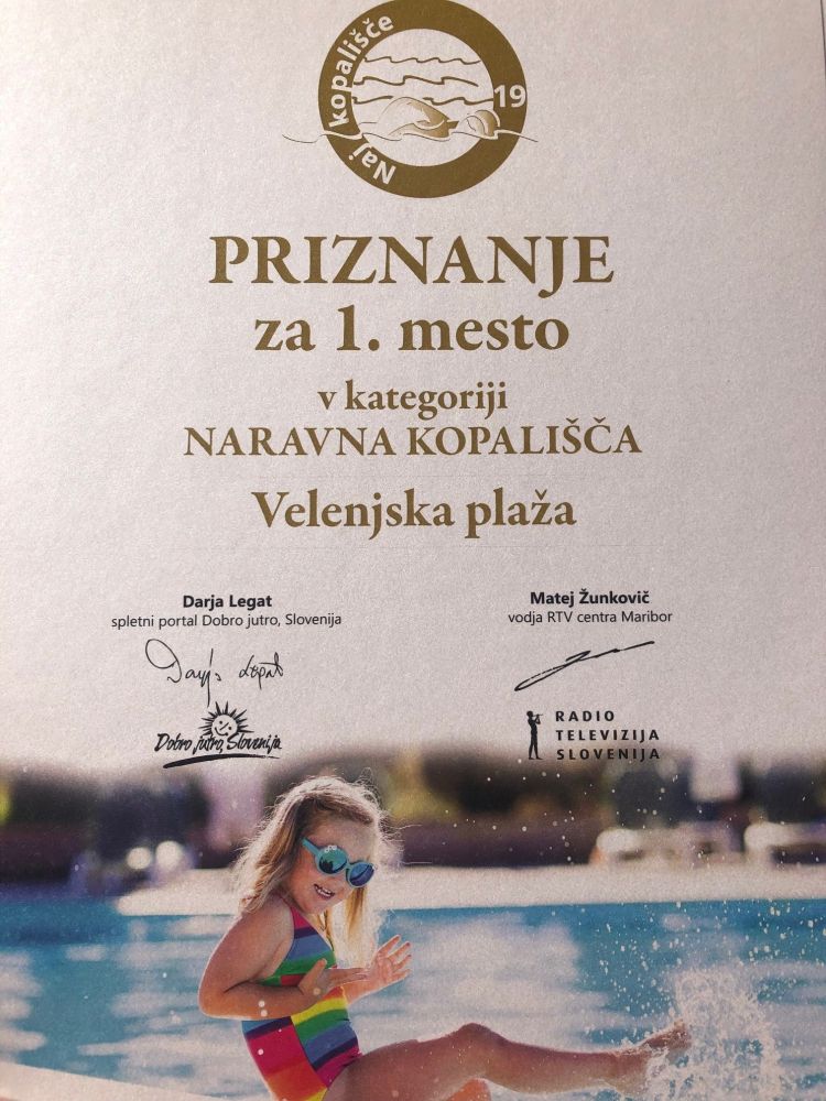 Velenjska plaža ponovno naj slovensko naravno kopališče
