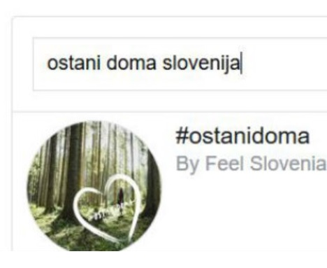 Uporabite kreativo #ostanidoma Slovenija na vašem Facebook profilu