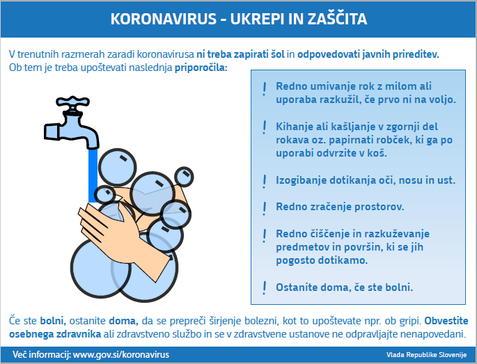 Zavod za turizem Šaleške doline poziva k spoštovanju preventivnih ukrepov za varovanje zdravja