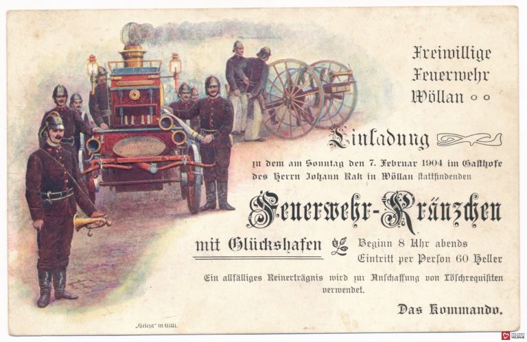 Iz muzejskega arhiva: vabila na gasilske plese