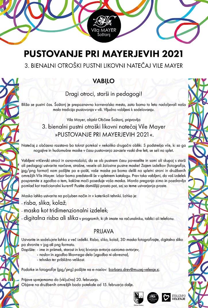 Pustovanje pri Mayerjevih 2021