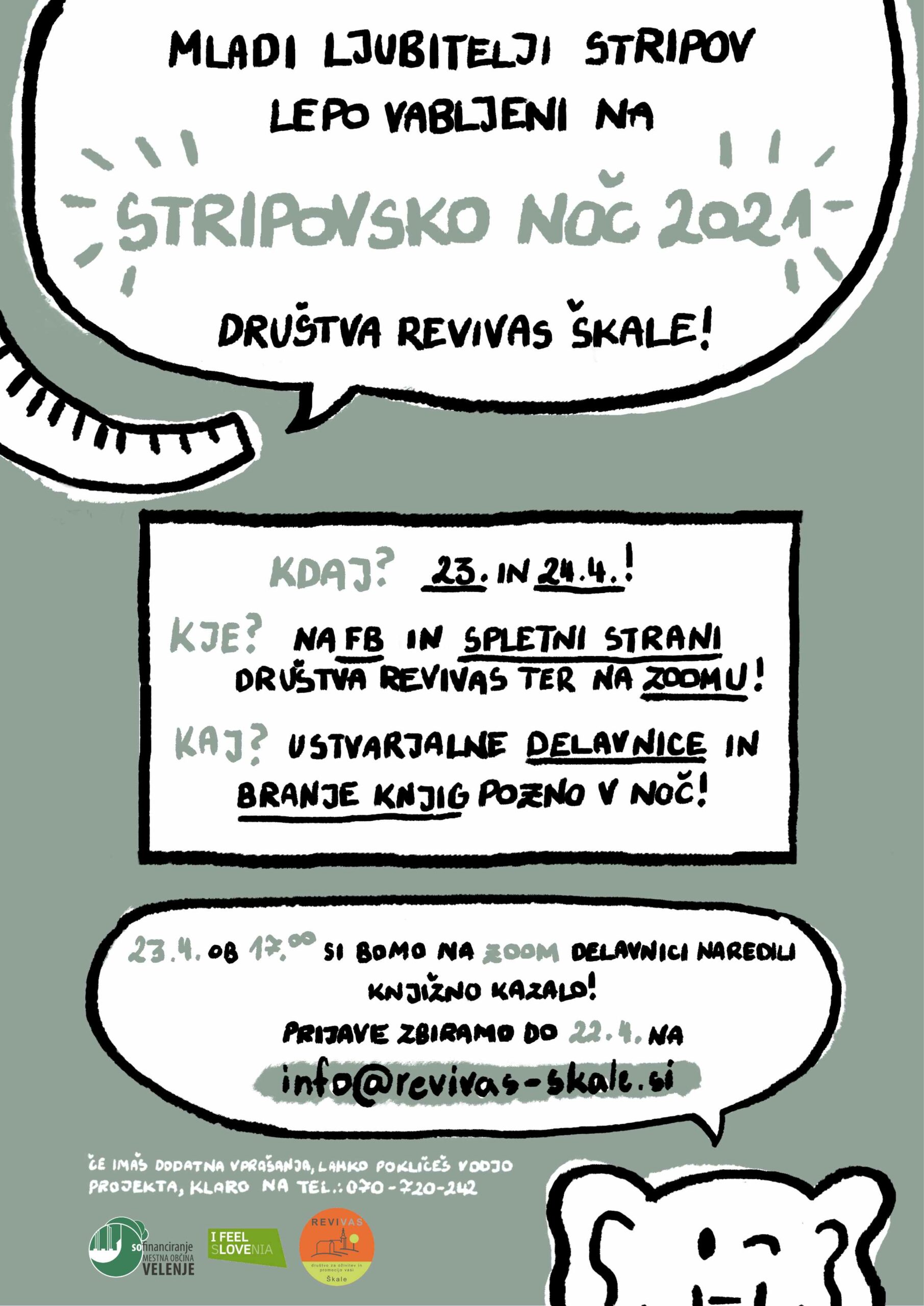 Stripovska noč Društva Revivas Škale