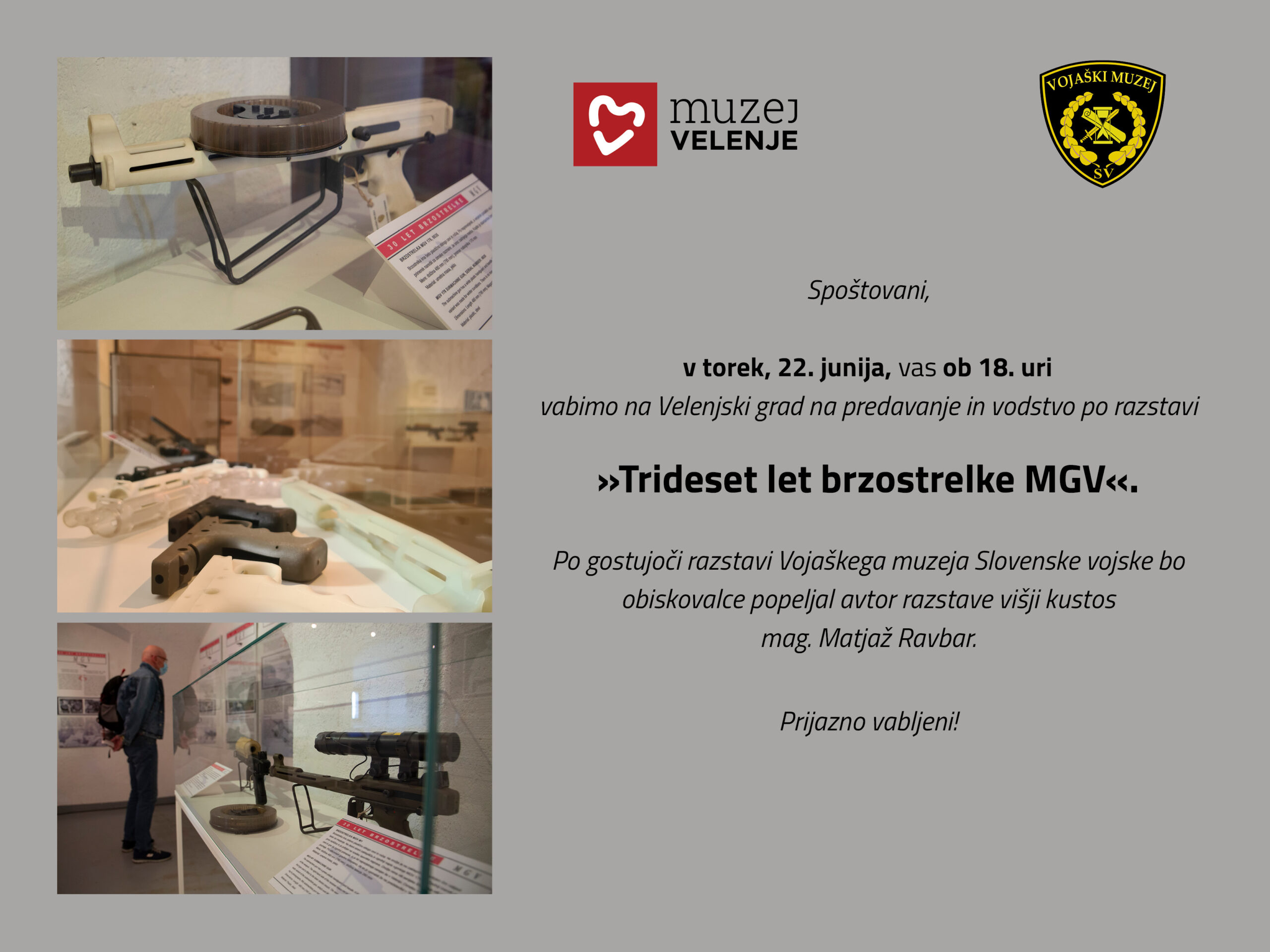 Podkast o osamosvojitveni vojni, javno vodstvo po razstavi »Trideset let brzostrelke MGV«, odprtje razstave »Srebrni vrt« in fotografsko-zeliščarsko druženje na Grilovi domačiji ter dan odprtih vrat Spominskega centra 1991