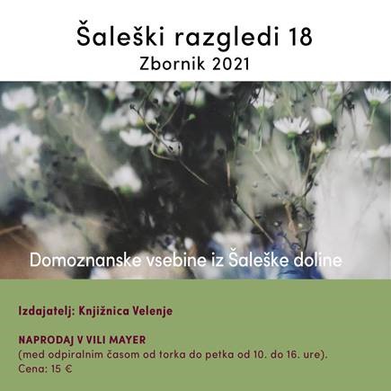 Novost v Vili Mayer - najnovejši zbornik 2021, Šaleški razgledi 18
