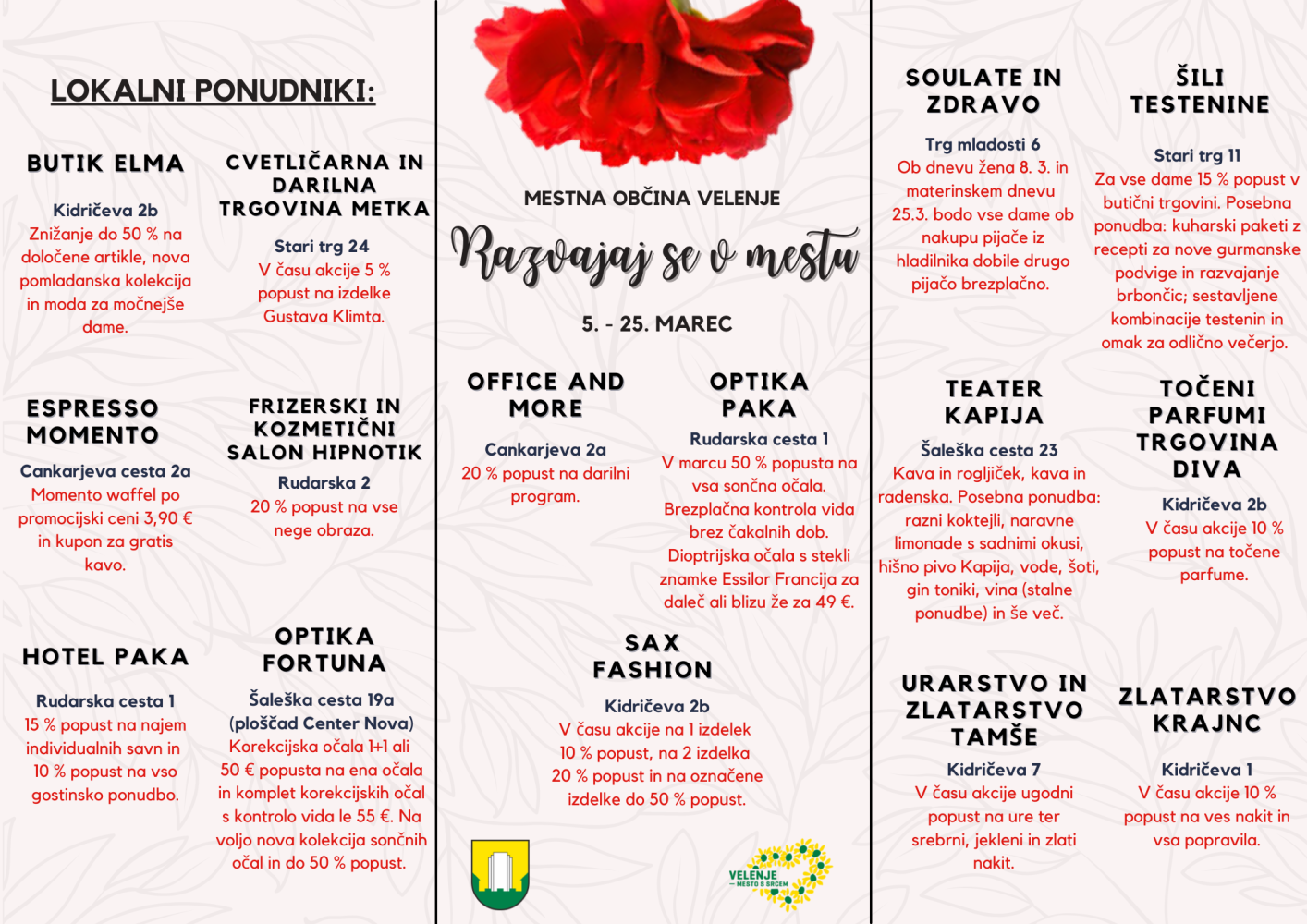 Vabljeni na razvajanje v mestno središče