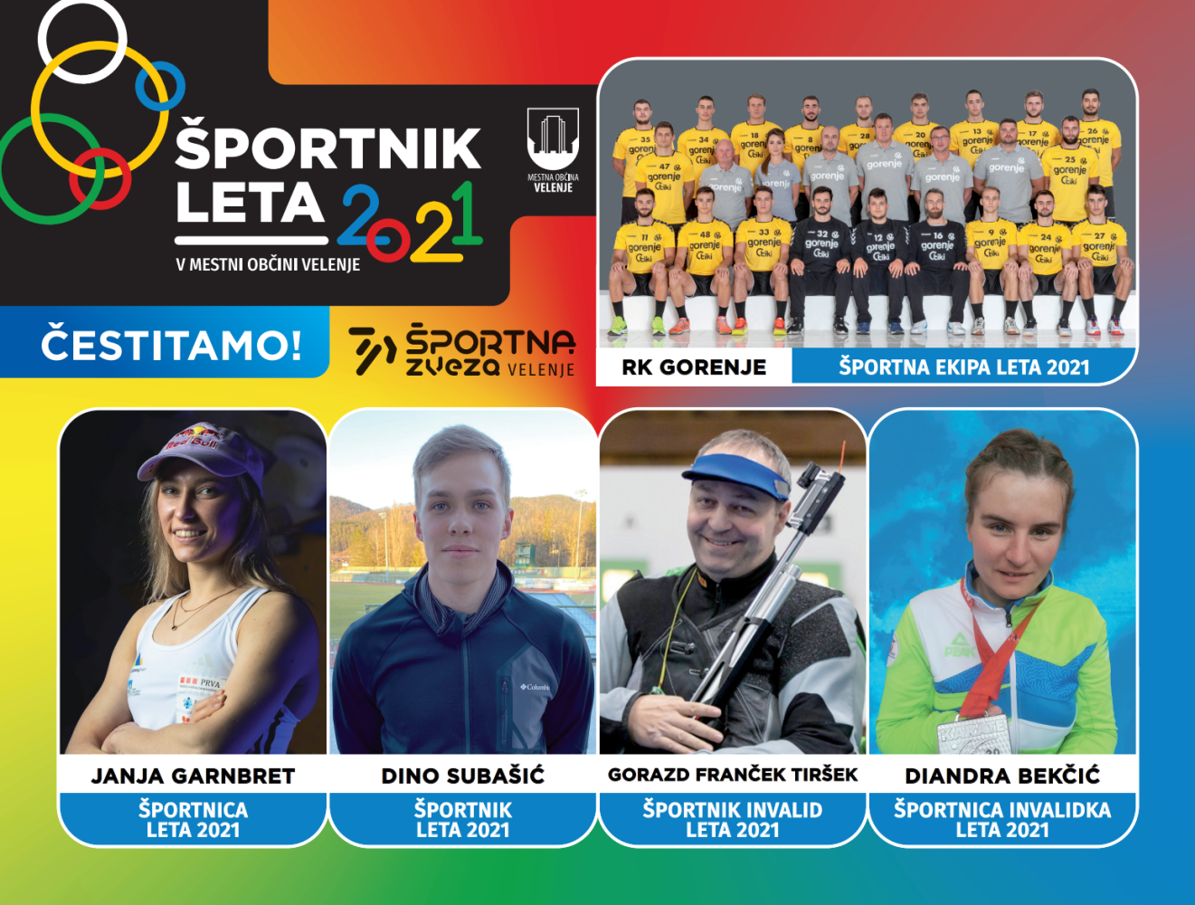 Znani najboljši velenjski športniki