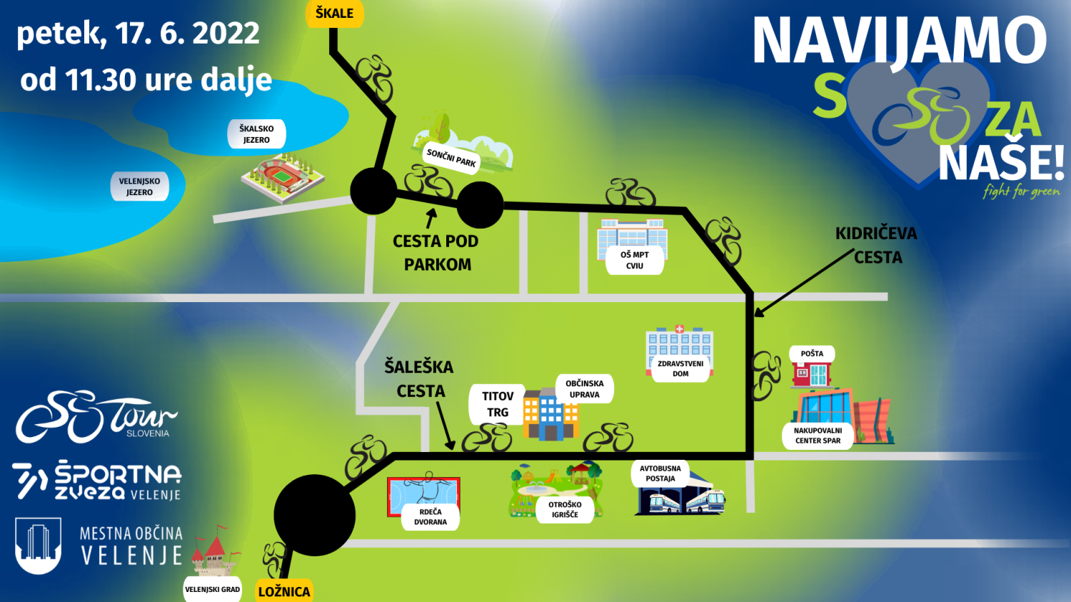 Kolesarji dirke Po Sloveniji 17. junija tudi čez Velenje