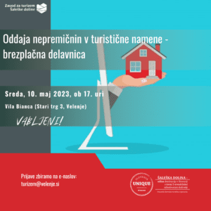 Vabilo na brezplačno delavnico  »Oddaja nepremičnin v turistične namene«