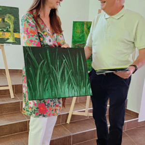 Društvo šaleških likovnikov je Zavodu za turizem Šaleške doline podarilo 10 likovnih del za protokolarne namene